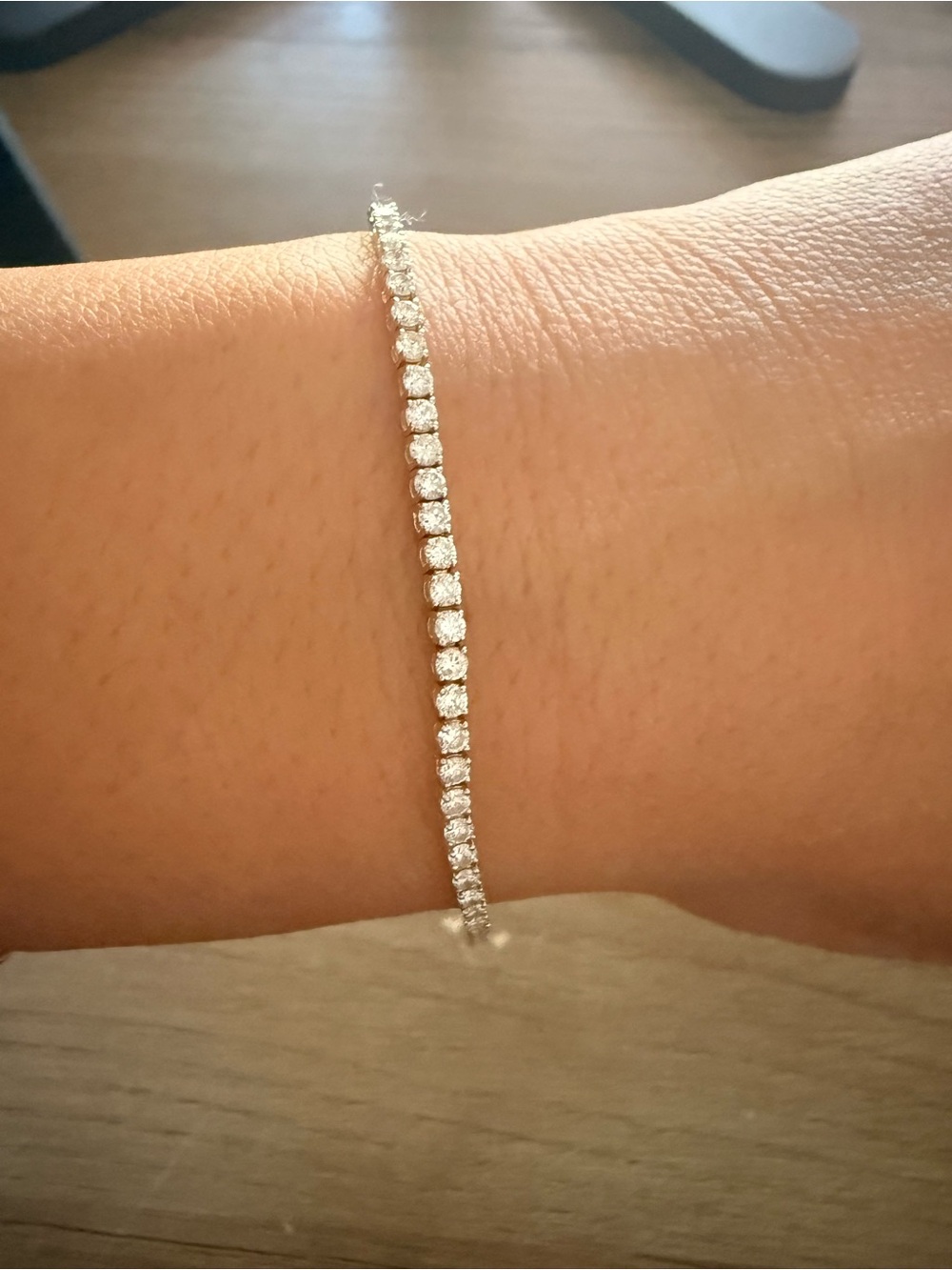 Solid 14kt yellow gold tennis bracelet - 2cttw lab grown round diamonds